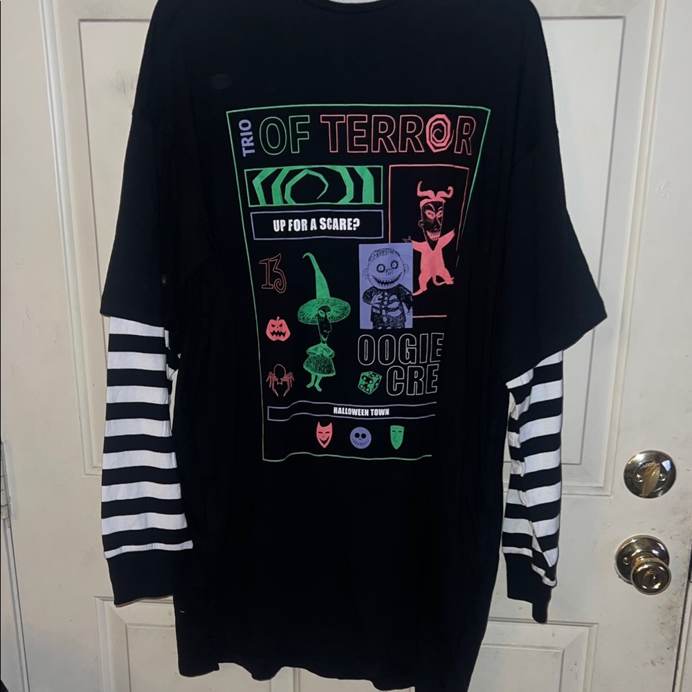 Black Halloween Graphic Long Sleeve Shirt